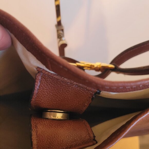 Brown Leather Studded Shoulder Bag - Picture 10 of 13